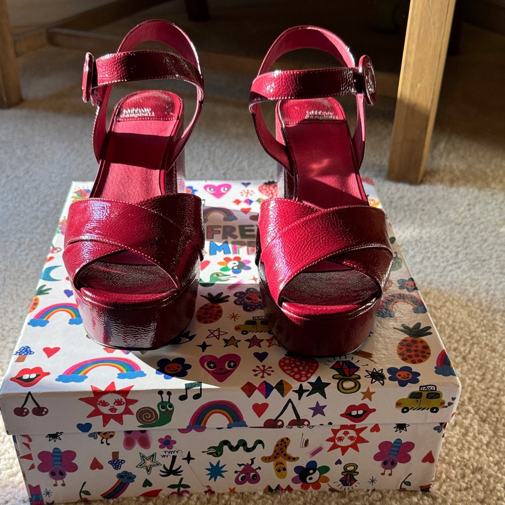 Jeffrey Campbell Red Platform heels size 9.5